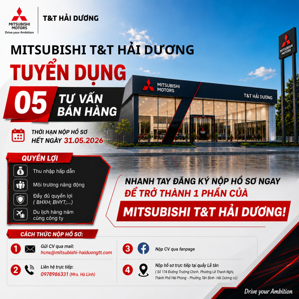 MITSUBISHI T&T HẢI DƯƠNG TUYỂN DỤNG