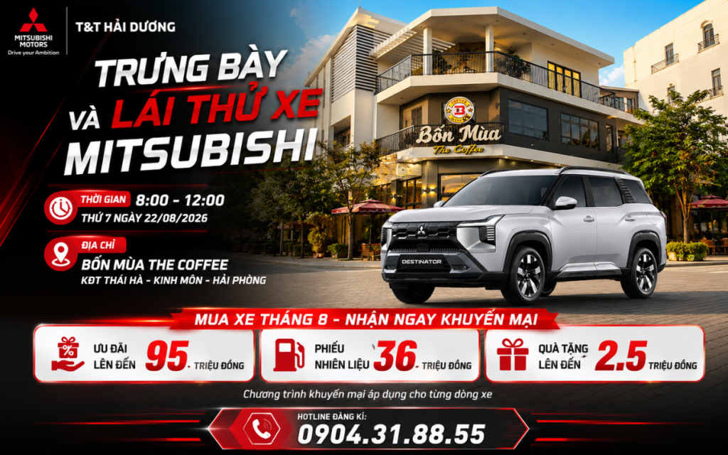 TRƯNG BÀY & LÁI THỬ XE MITSUBISHI TẠI KINH MÔN